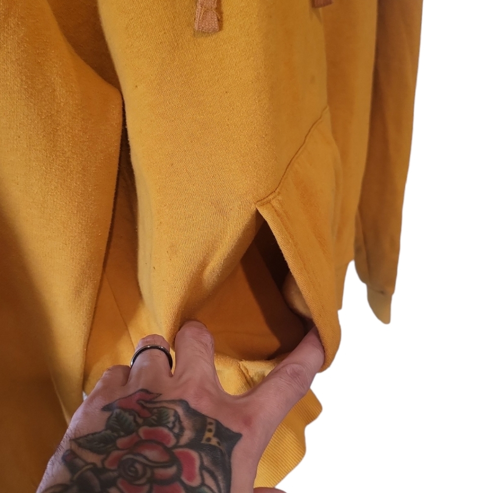 Forever 21 hoodie mustard yellow Mickey Mouse Disney pullover cozy cute - Picture 3 of 10